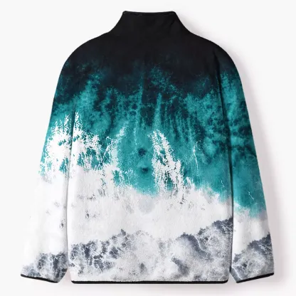 Soulisfree  Where The Waves Begin Flannel Zip-Up Jacket