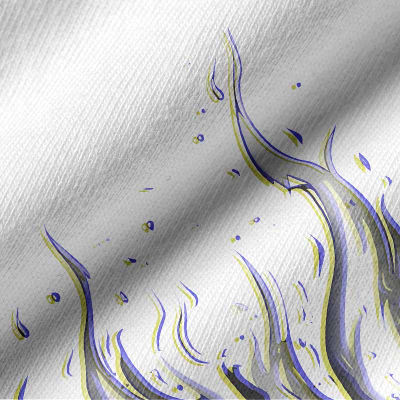 Soulisfree Glitch Flames Long Sleeve Cotton Tee