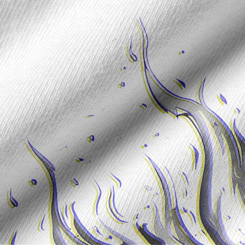 Soulisfree Glitch Flames Long Sleeve Cotton Tee