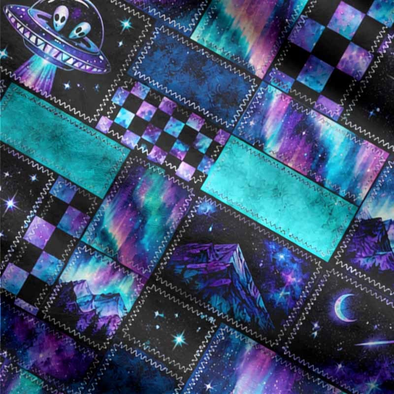Soulisfree Cosmic Encounter Fuzzy Cardigan Sweater 