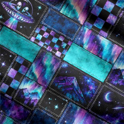 Soulisfree Cosmic Encounter Fuzzy Cardigan Sweater 