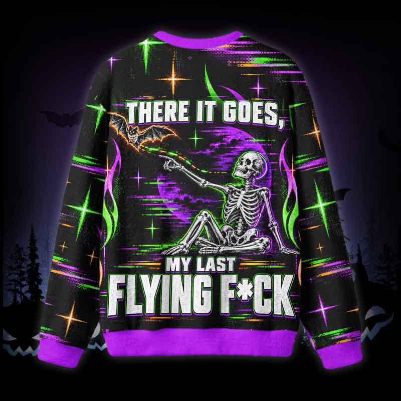 Soulisfree There It Goes My Last Flying Fuzzy Crewneck Sweater