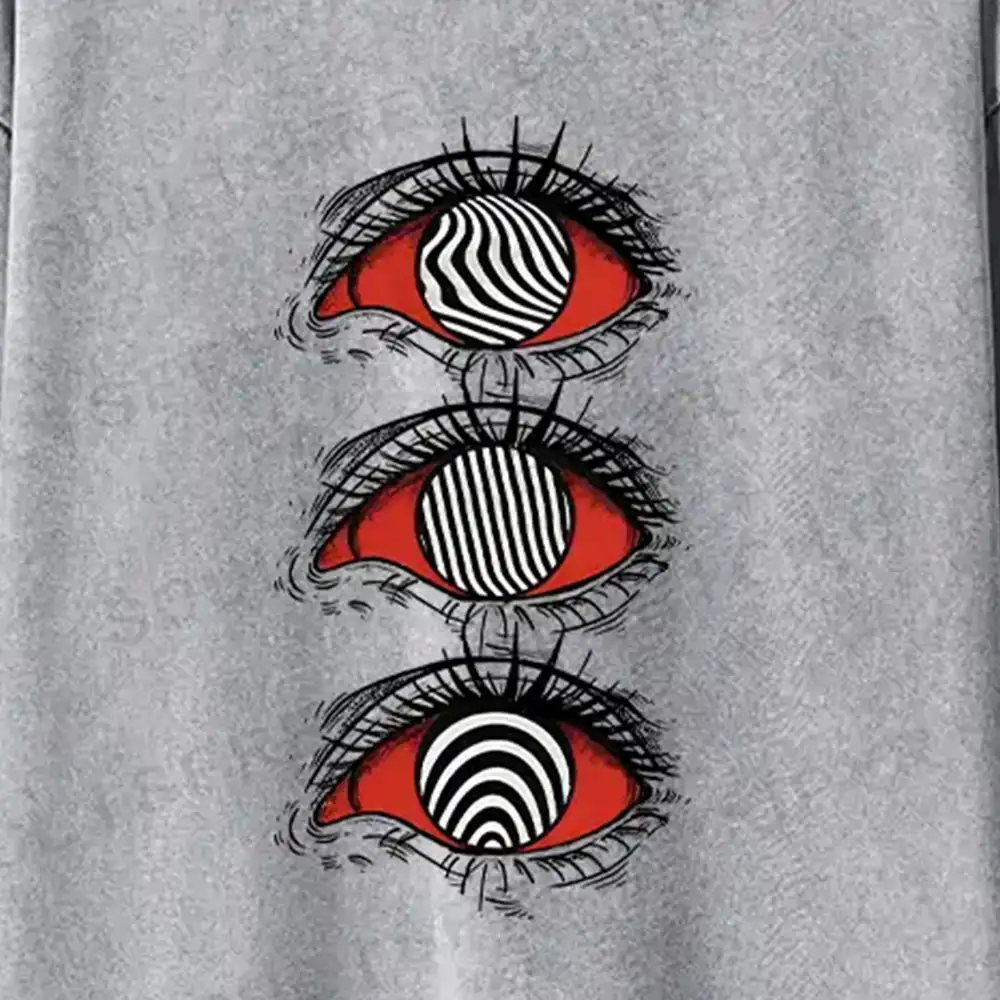 Psychedelic Eye Washed Long Sleeve Shirt