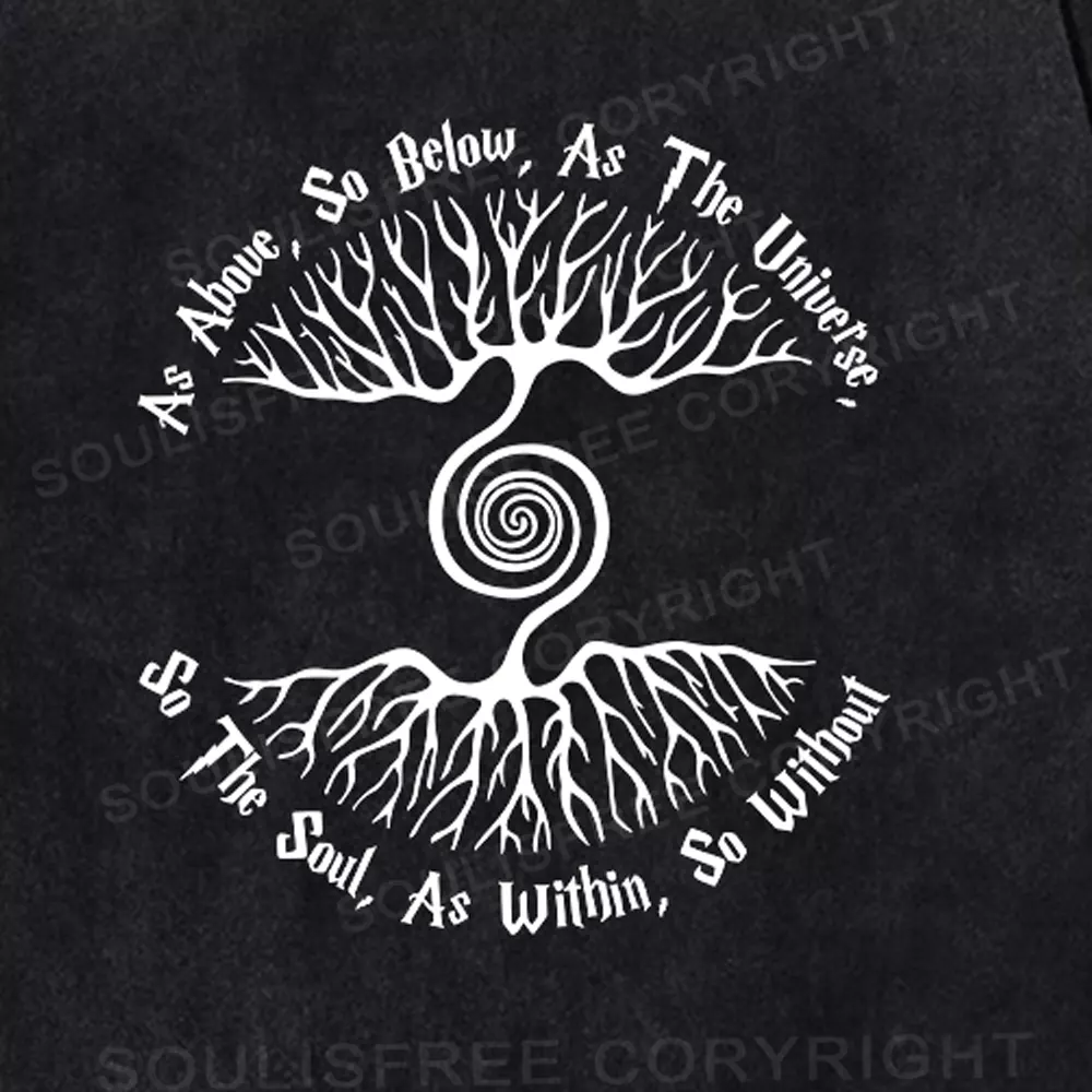 As Above So Below as the Universe So The Soul Washed Space T-shirt