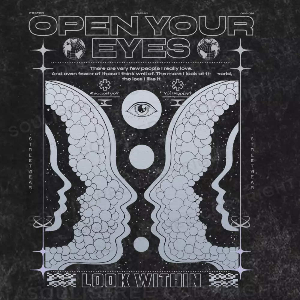 Open Your Eyes, Look Within Washed T-shirt