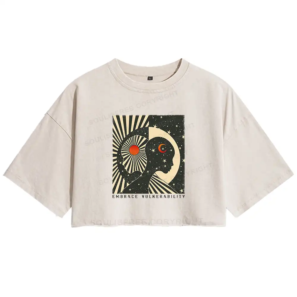 Embrace Vulnerability Washed Crop T-shirt