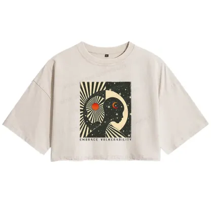 Embrace Vulnerability Washed Crop T-shirt