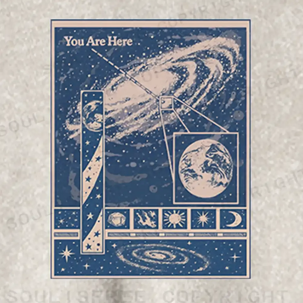 You Are Here Washed Cropped Sweatshirt