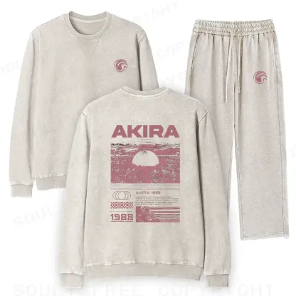 Destruction Washed Matching Sweatshirt and Jogger Set