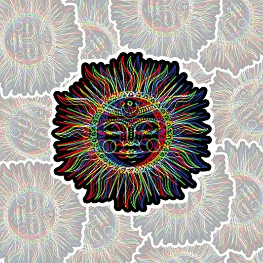 Vibes of the Sun 1PCS Stickers