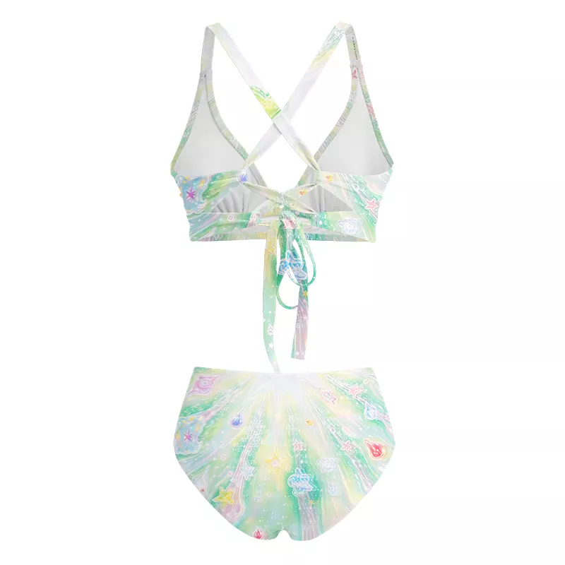 Soulisfree Magical Aura Starburst Heart Glitch Cross Bikini