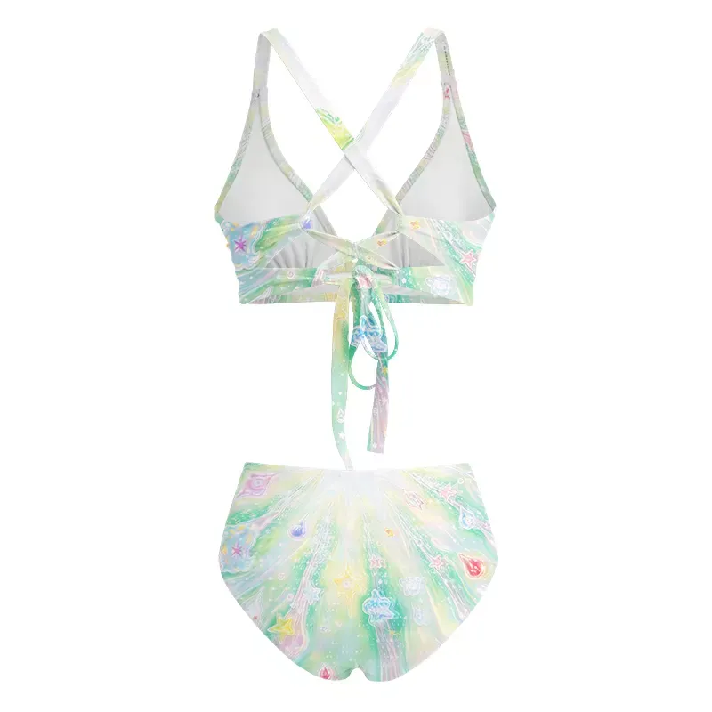 Soulisfree Magical Aura Starburst Heart Glitch Cross Bikini