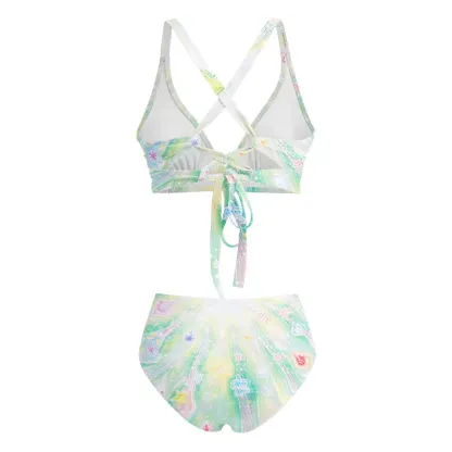 Soulisfree Magical Aura Starburst Heart Glitch Cross Bikini