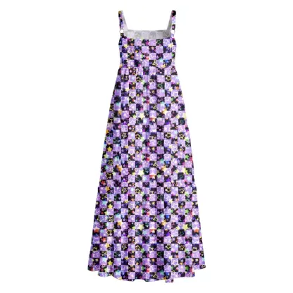 Soulisfree Lavender Neon Star Boho Maxi Dress