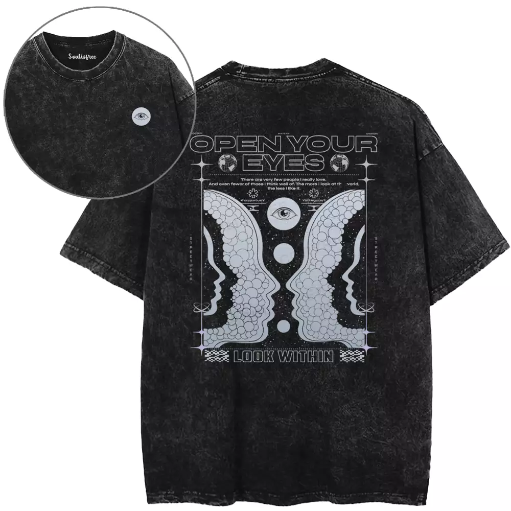 Open Your Eyes, Look Within Washed T-shirt