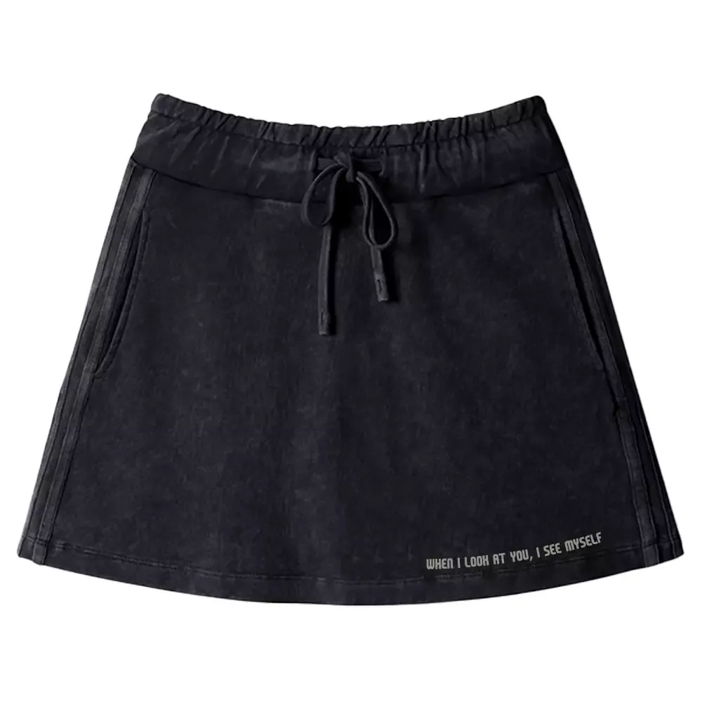Designed Reflections of the Soul 1 Washed A-line Mini Skirt