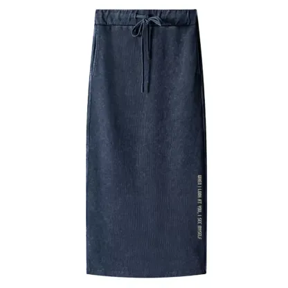 When I Look At You, I See Myself Washed A-Line Maxi Skirt