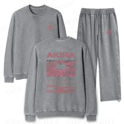 Destruction Washed Matching Sweatshirt and Jogger Set