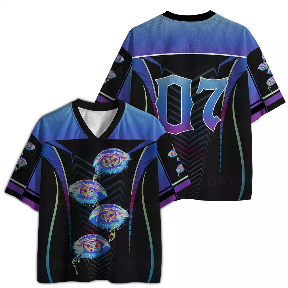 Chromatic Dripping Eye Cyber Mesh Jersey