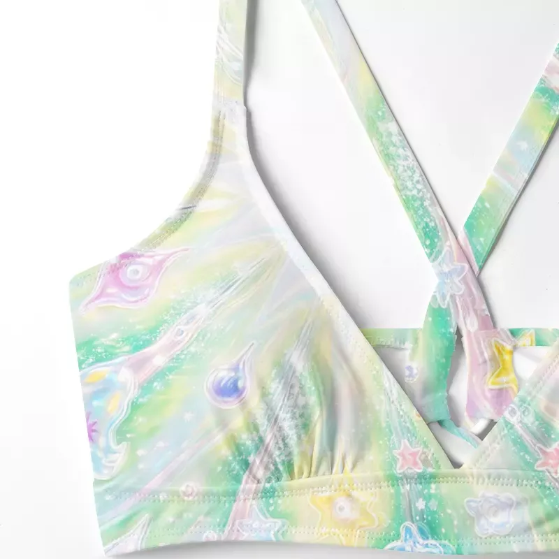 Soulisfree Magical Aura Starburst Heart Glitch Cross Bikini