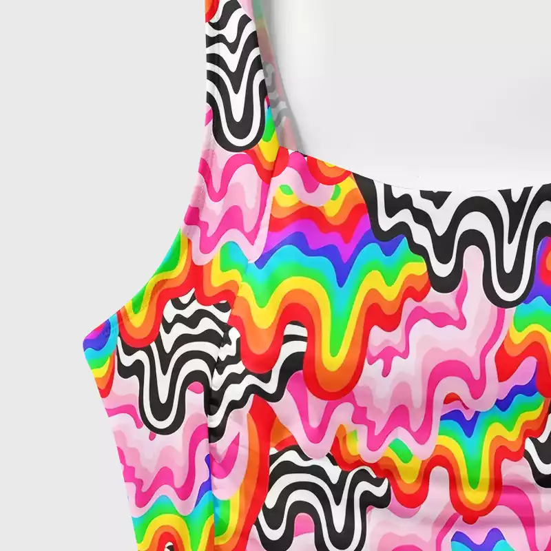 Soulisfree Psychedelic Wave One‑Piece Swimsuit