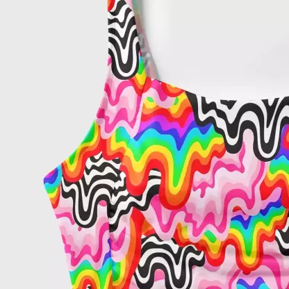 Soulisfree Psychedelic Wave One‑Piece Swimsuit