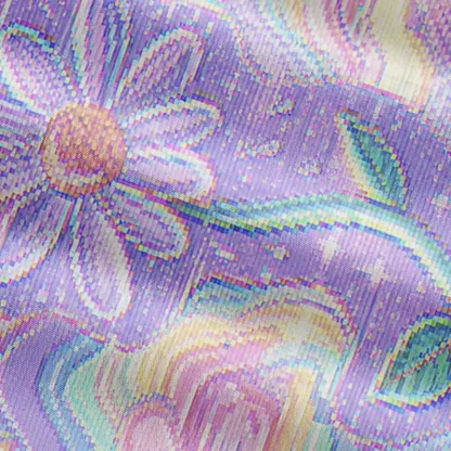 Soulisfree Holographic Rainbow Garden Maxi Dress – Bow Strap