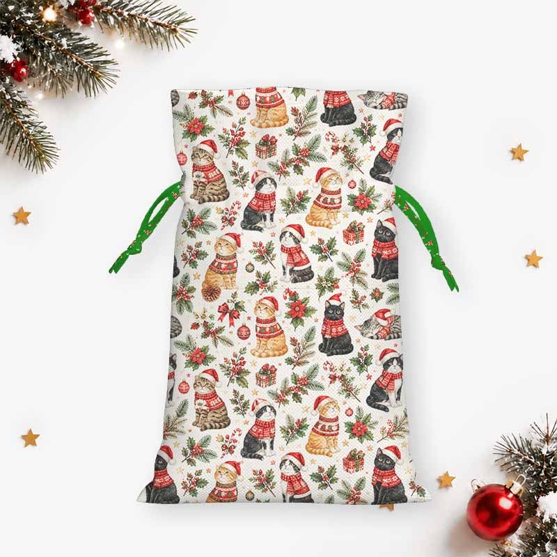 Soulisfree A Cat’s Christmas Tale Of Love Christmas Gift Pouch