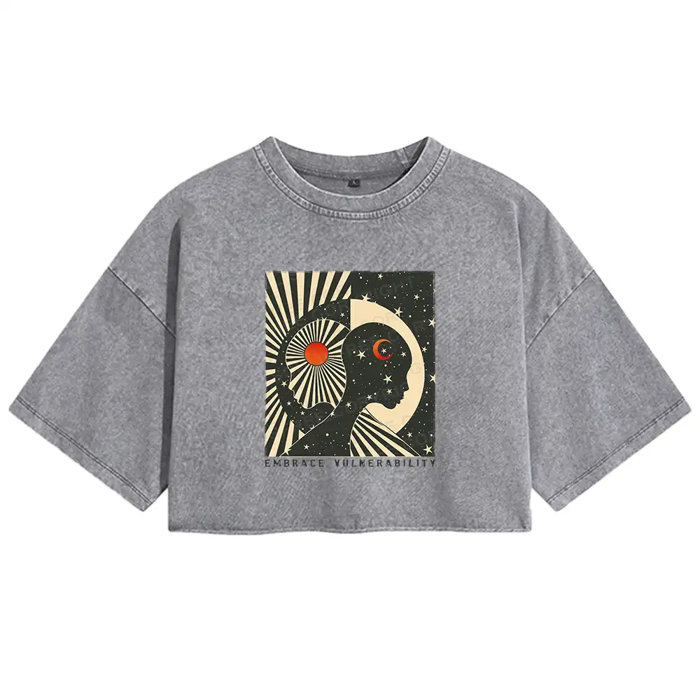 Embrace Vulnerability Washed Crop T-shirt