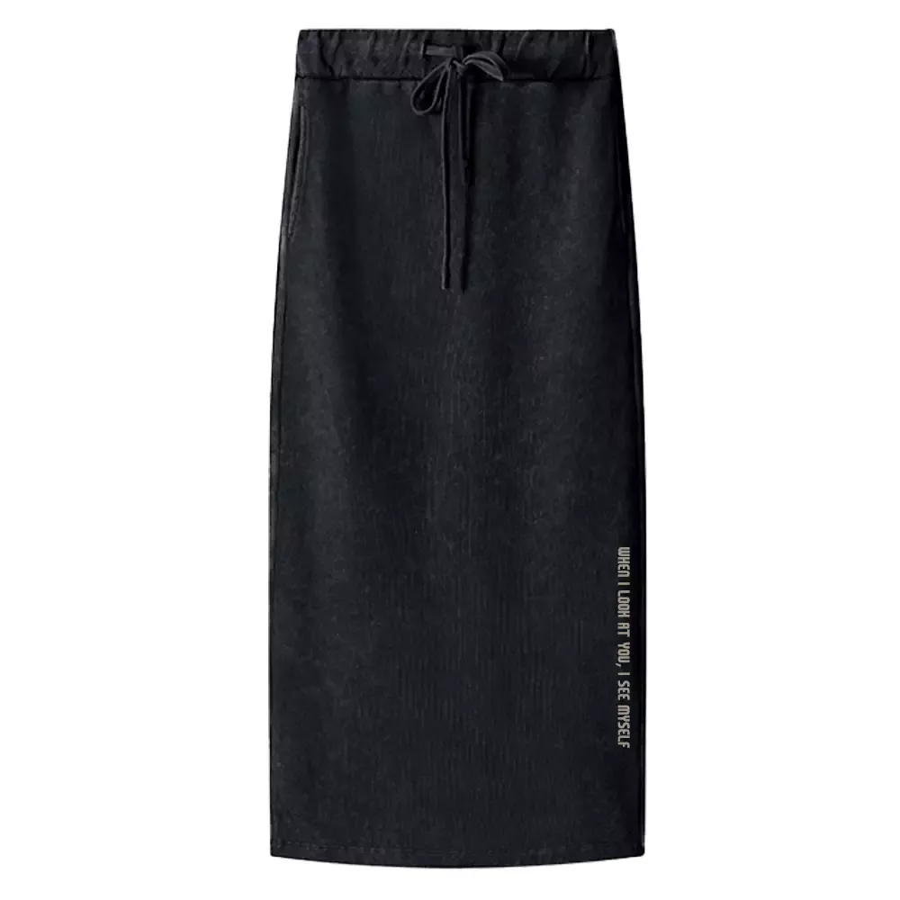 When I Look At You, I See Myself Washed A-Line Maxi Skirt
