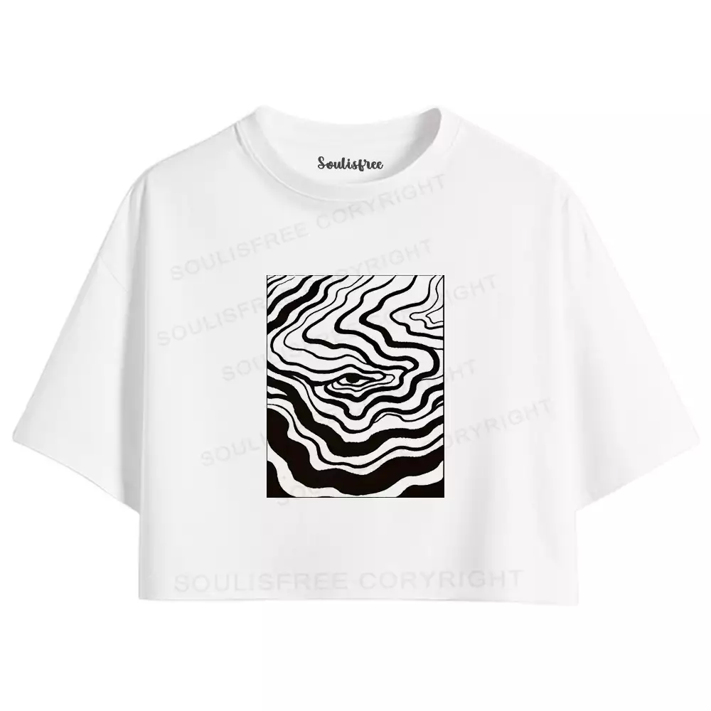 Through the Ripple of Time Crop Top 
