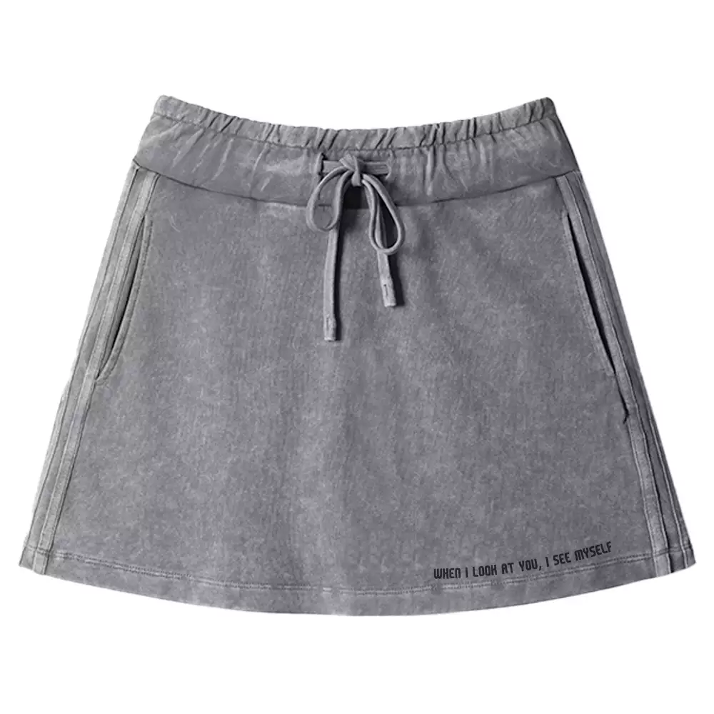 Reflections of the Soul 1 Washed A-line Mini Skirt