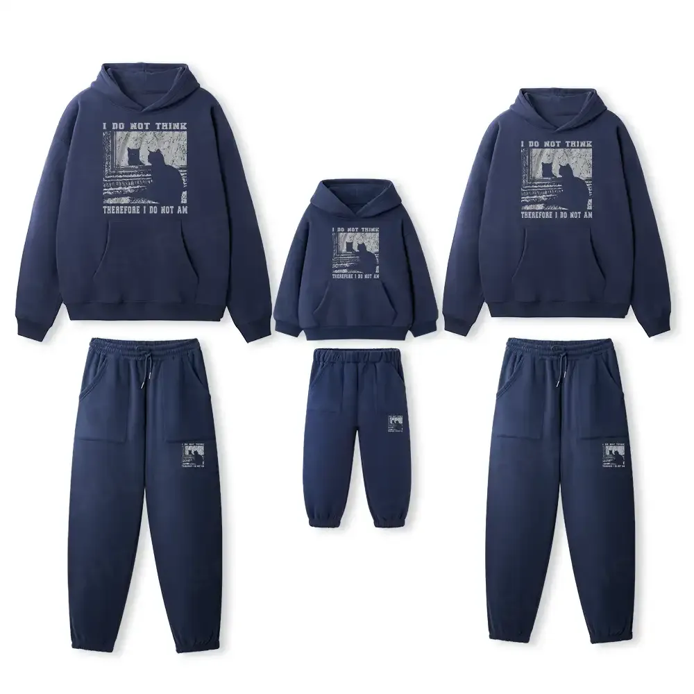 Designed The Road Not Chosen Family Matching Fleece Hoodie Set