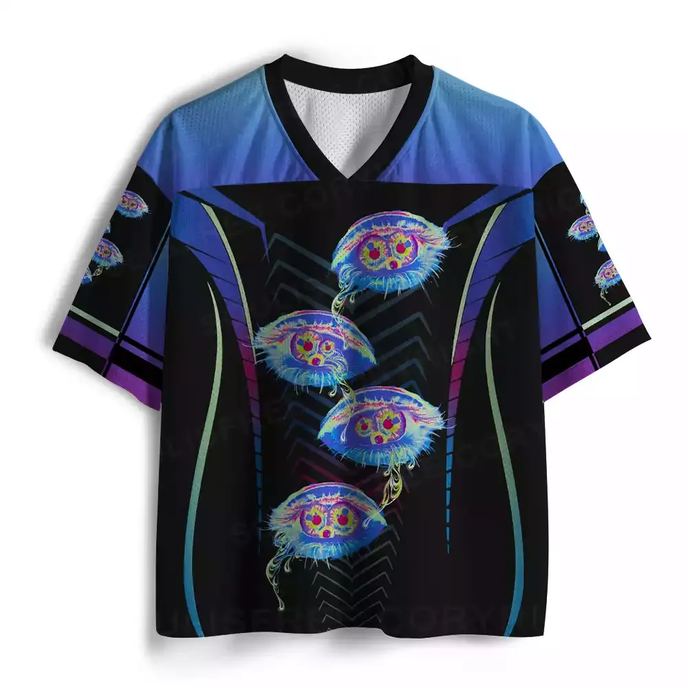 Chromatic Dripping Eye Cyber Mesh Jersey