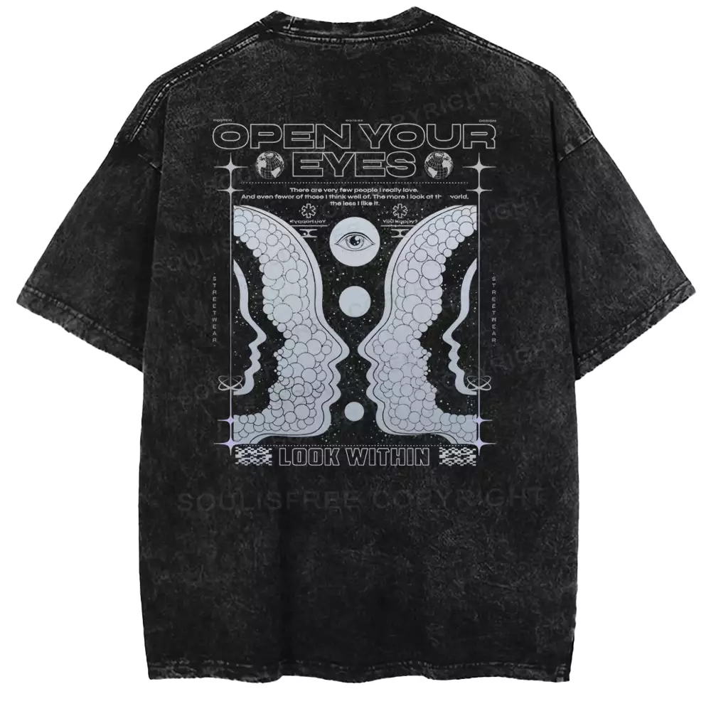 Open Your Eyes, Look Within Washed T-shirt