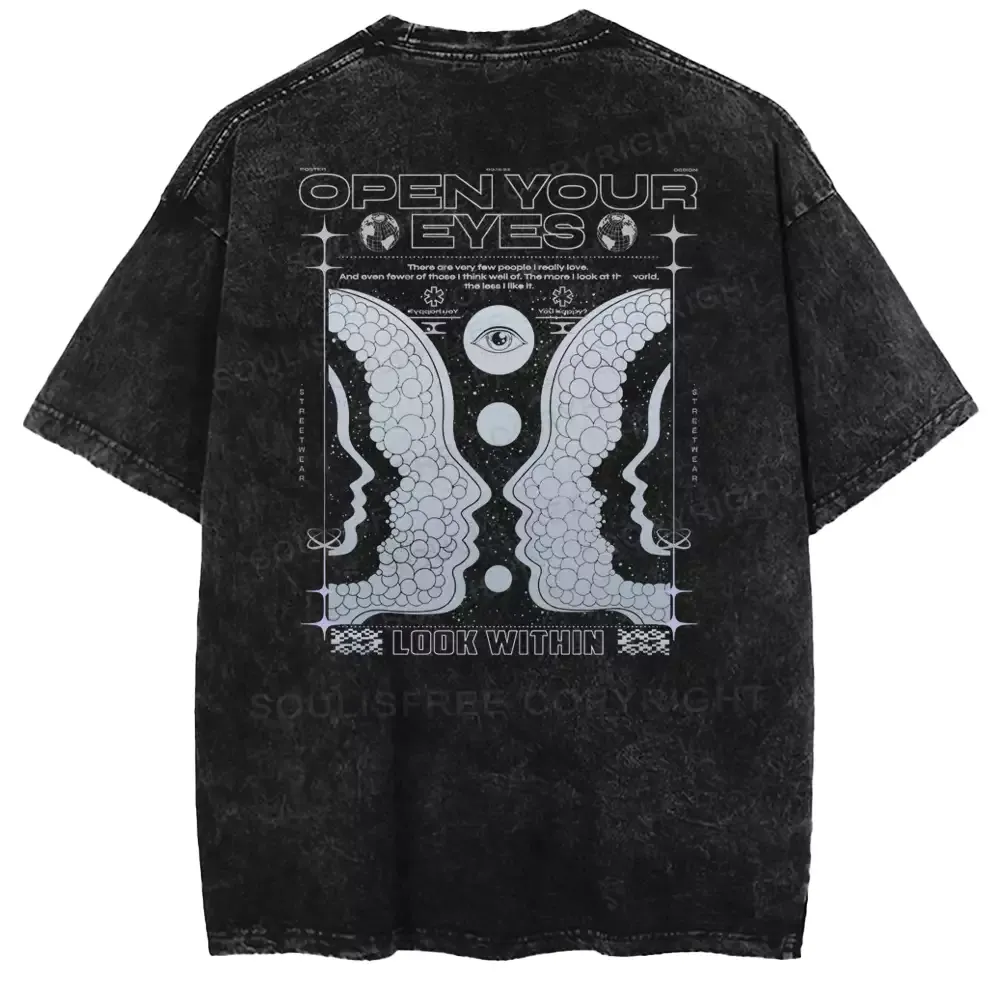 Open Your Eyes, Look Within Washed T-shirt