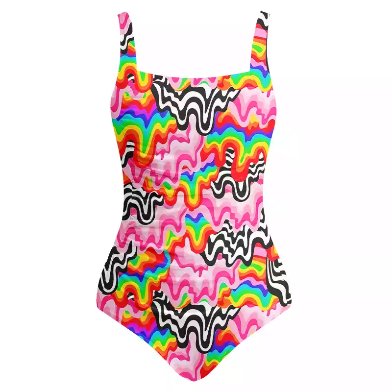 Soulisfree Psychedelic Wave One‑Piece Swimsuit