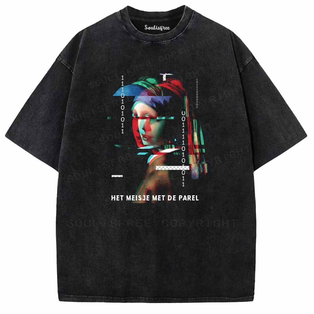 Soulisfree HET MEISJE MET DE PAREL Washed Tee