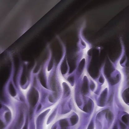 Soulisfree Purple Flame Cowl Neck Satin Mini Dress