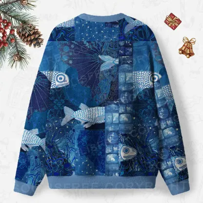 Into the Deep Ugly Christmas Knit Sweatshirt