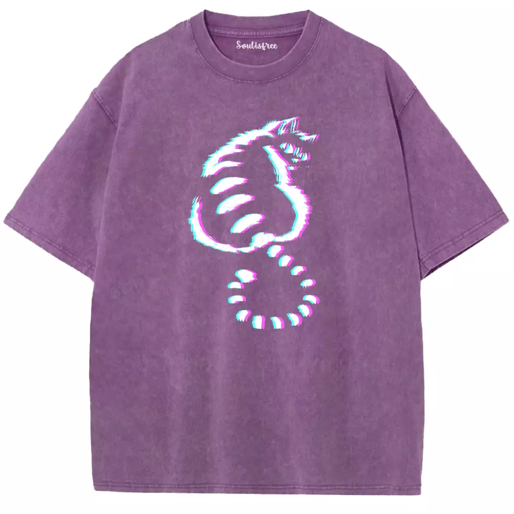 Soulisfree  GLITCH CHESHIRE Washed Tee