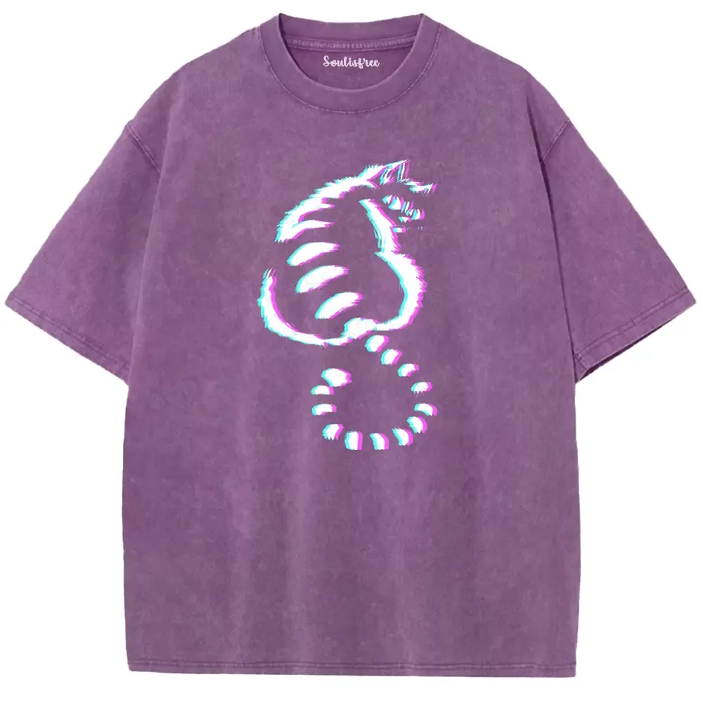 Soulisfree  GLITCH CHESHIRE Washed Tee