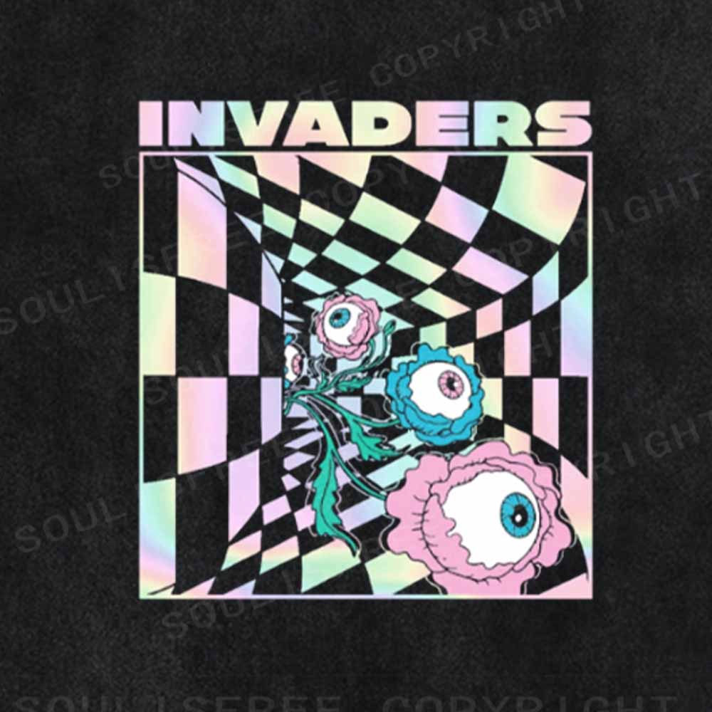 Soulisfree Invaders Vaporwave Washed Tee