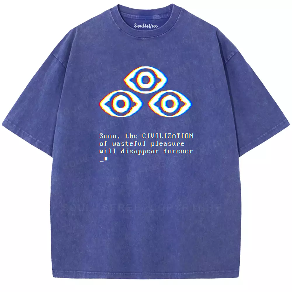 Soulisfree  Eyes Over Fading Civilization Washed Tee