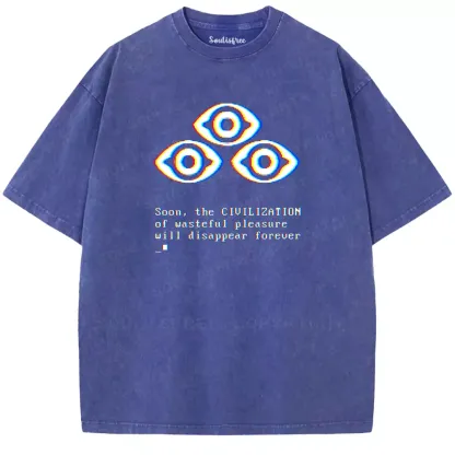 Soulisfree  Eyes Over Fading Civilization Washed Tee