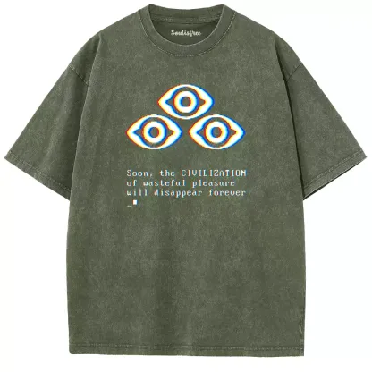 Soulisfree  Eyes Over Fading Civilization Washed Tee