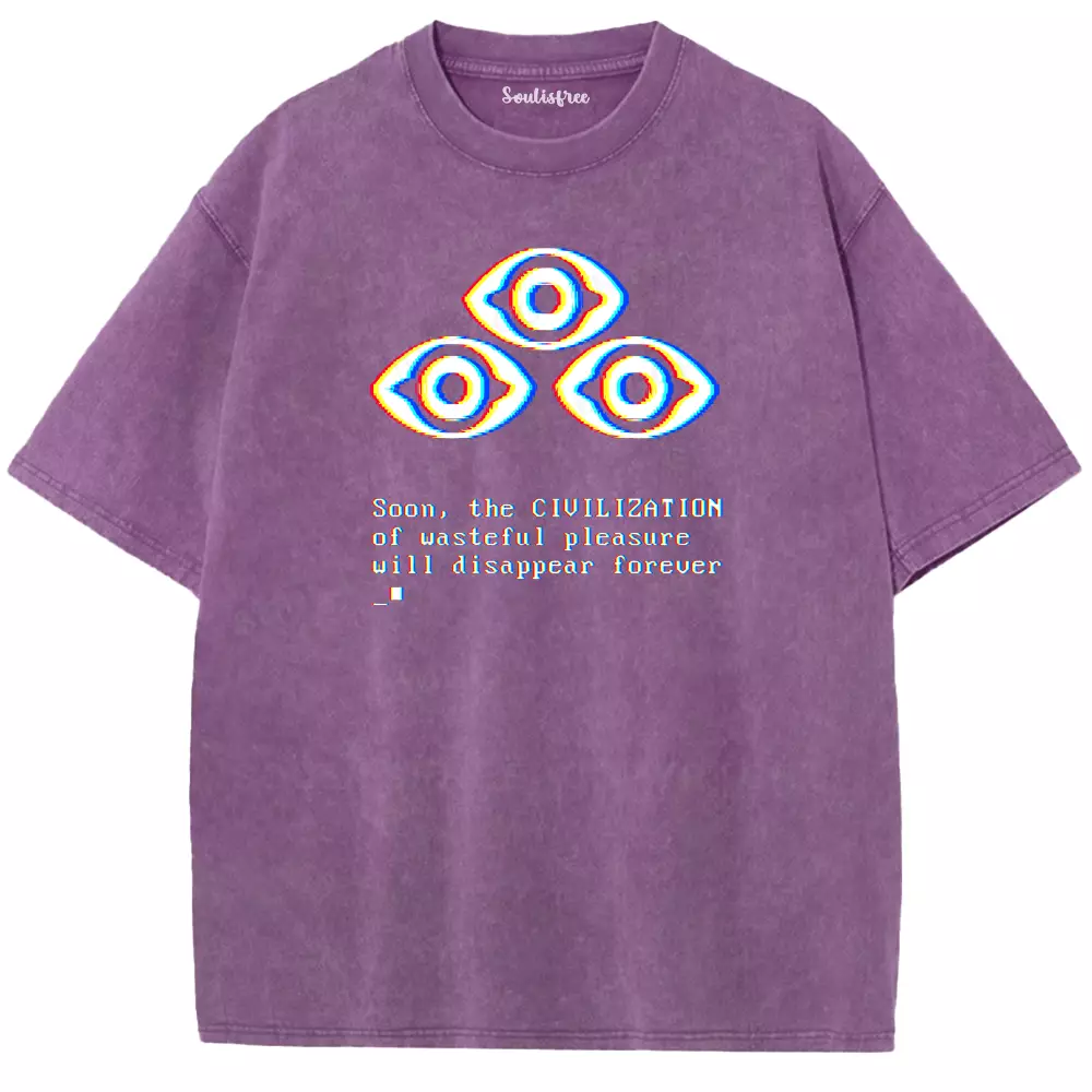 Soulisfree  Eyes Over Fading Civilization Washed Tee