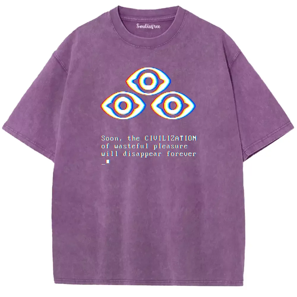 Soulisfree  Eyes Over Fading Civilization Washed Tee