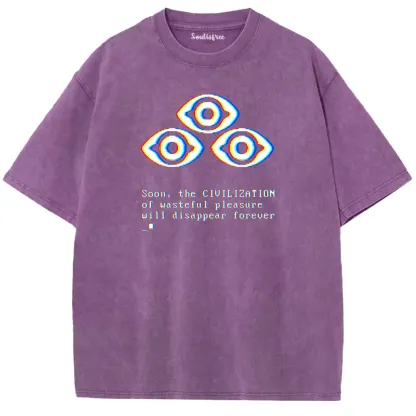 Soulisfree  Eyes Over Fading Civilization Washed Tee