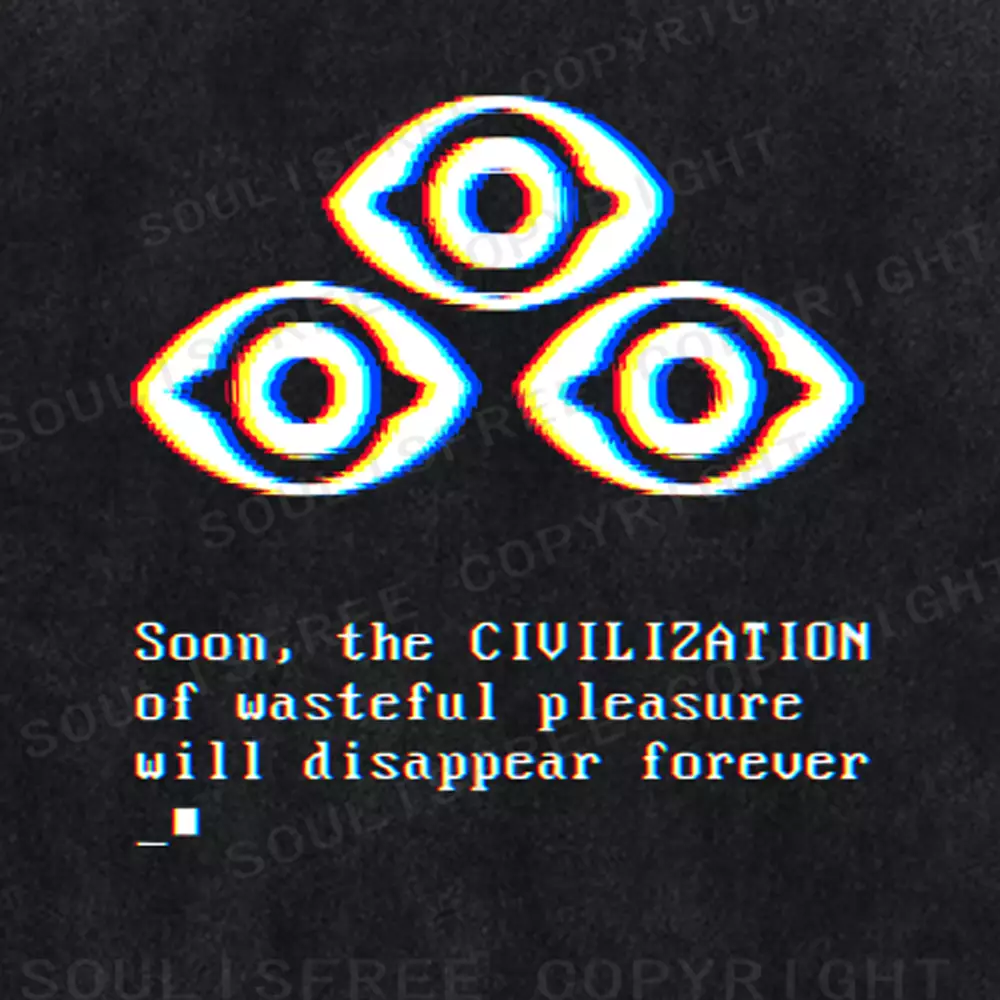 Soulisfree  Eyes Over Fading Civilization Washed Tee